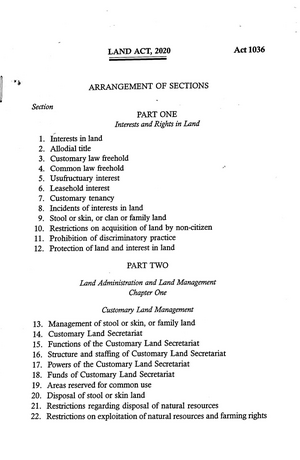 act land 1036 ghana law