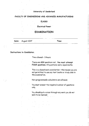 ELX303 exam SEPT 2017-3 - Manufacturing Systems Design - Studocu