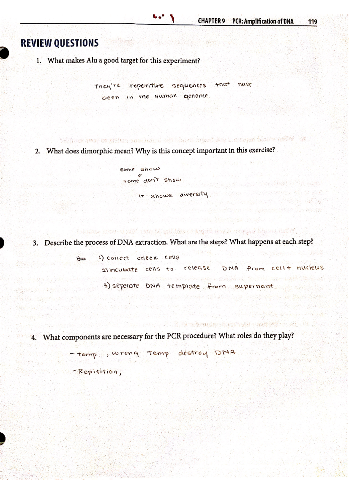 BIO 1510 lab 9 questions - BIO 1510 - Studocu