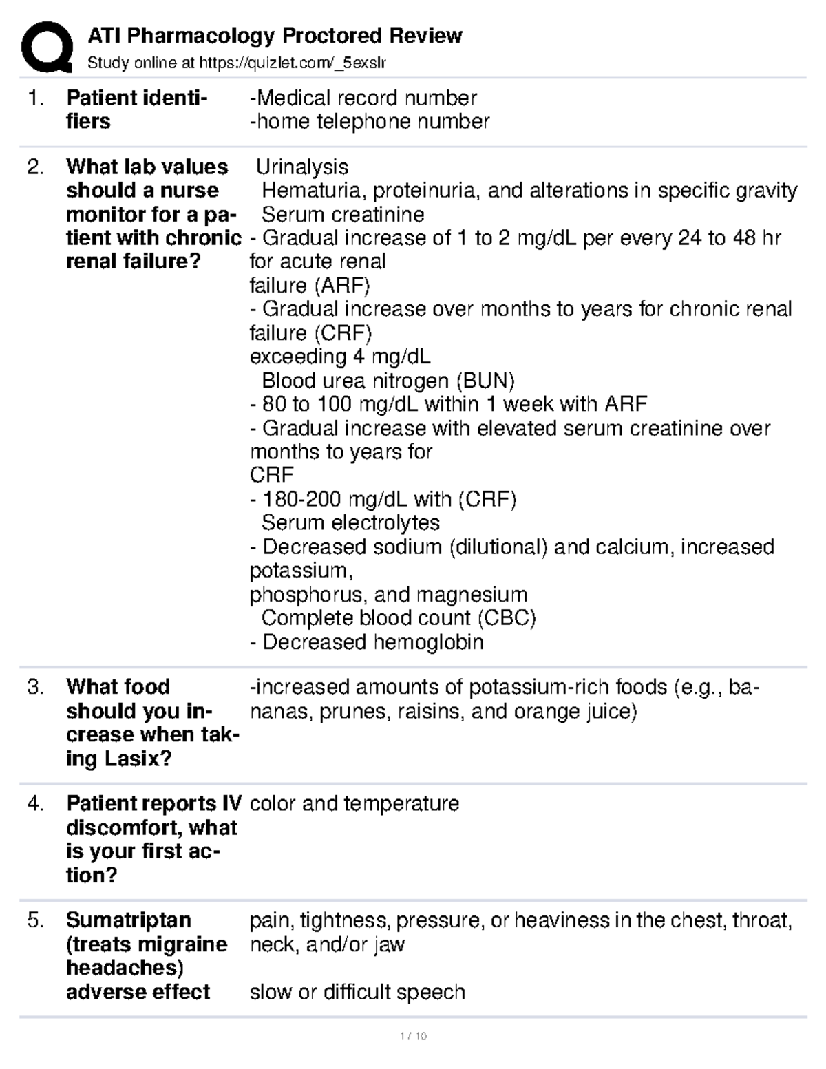 Proctor pharma WCU - Study online at quizlet/_5exslr Patient identi ...