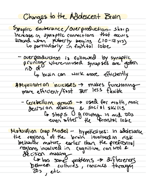 Academic Achievement in Adolescence Notes - PSYC 36100 - Studocu