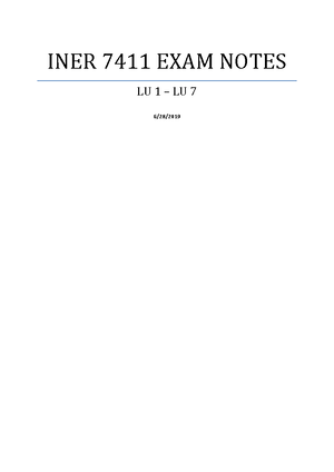 INER 7411 EXAM Notes - Summary Introduction to Research - INER 7411 ...