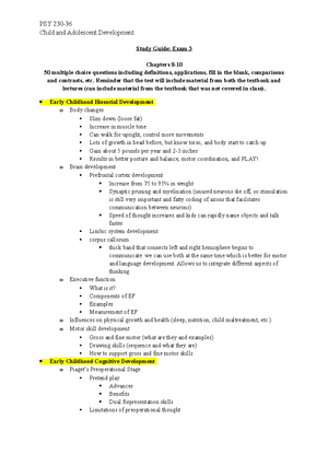 Book notes ch. 4 psy 230 - Prenatal Development and Birth -Germinal ...