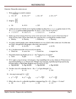 Normalization quiz - BS Chemistry - JOHNLIE TUBIO QUIZ - Studocu