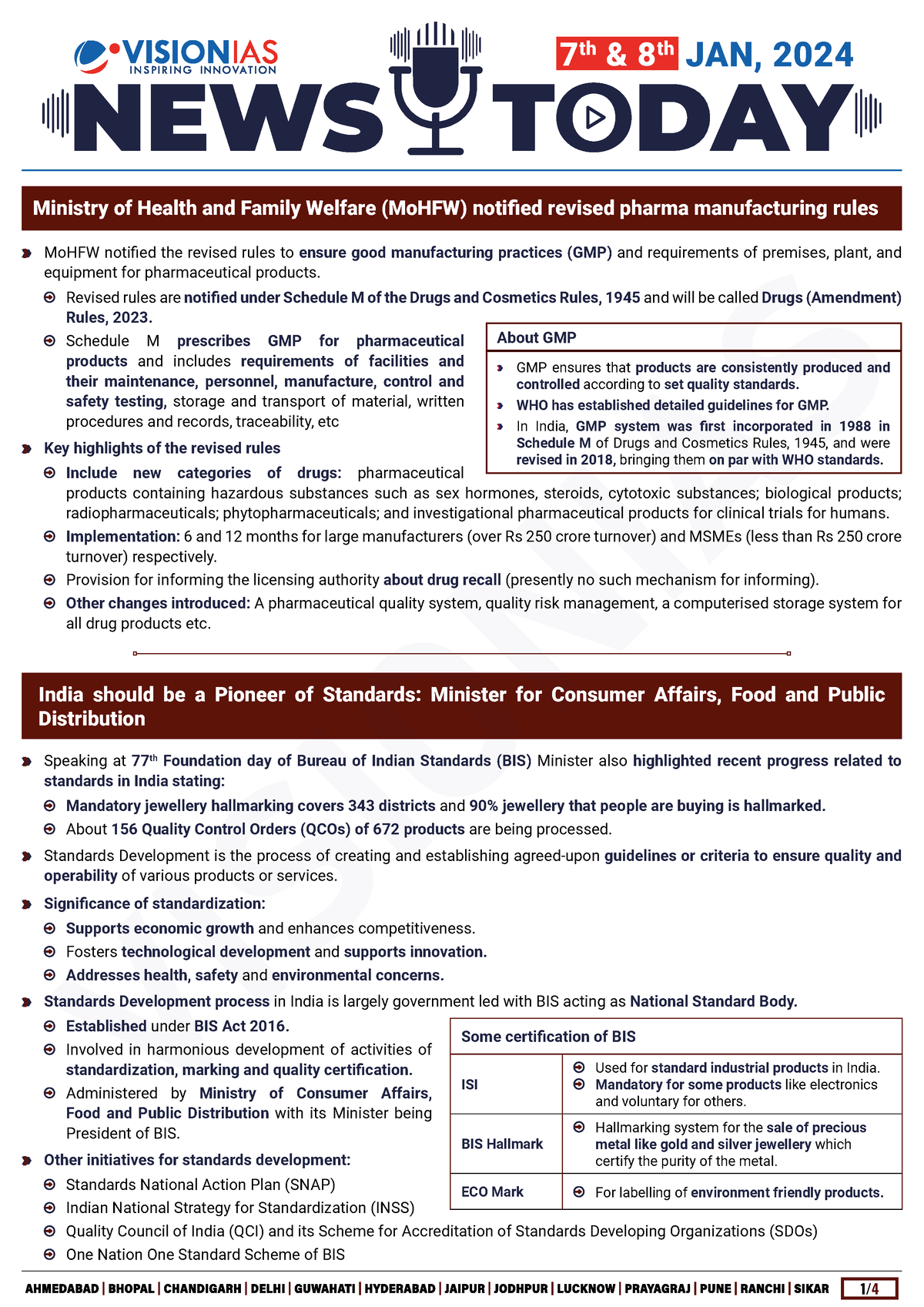 Vision IAS Daily Current Affairs 7 8 January 2024 MoHFW Notified   Thumb 1200 1697 