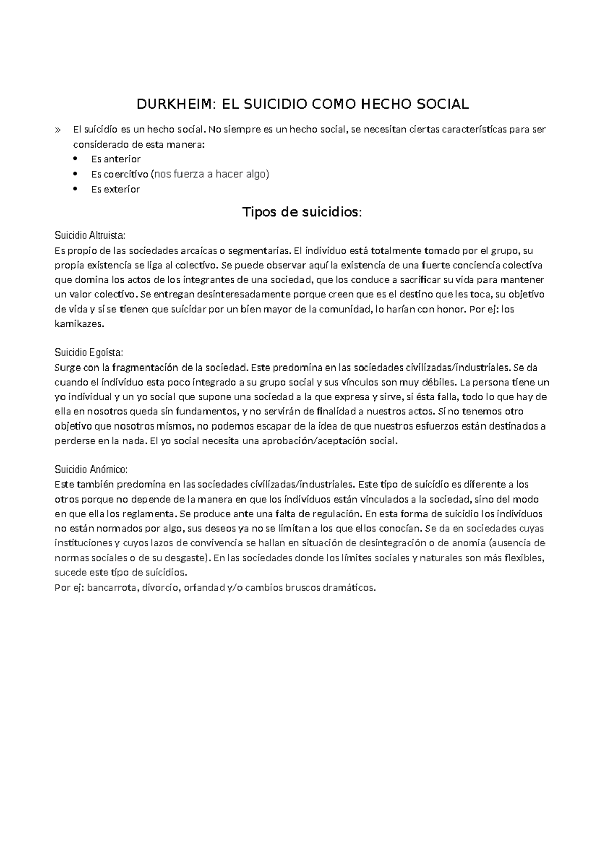 El sucidio como un hecho social - DURKHEIM: EL SUICIDIO COMO HECHO ...