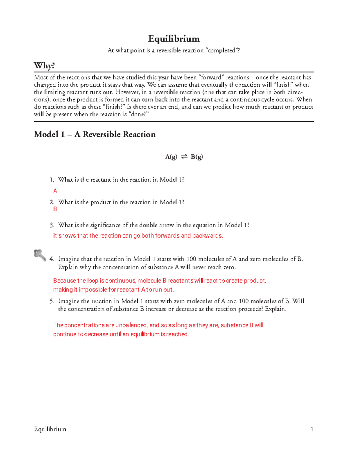 Aaron Anto - 31 Equilibrium-S - Equilibrium 1 Equilibrium At what point ...