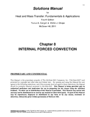 Heat 5th Edition SM Chapter 06 - Heat Transfer - Studocu