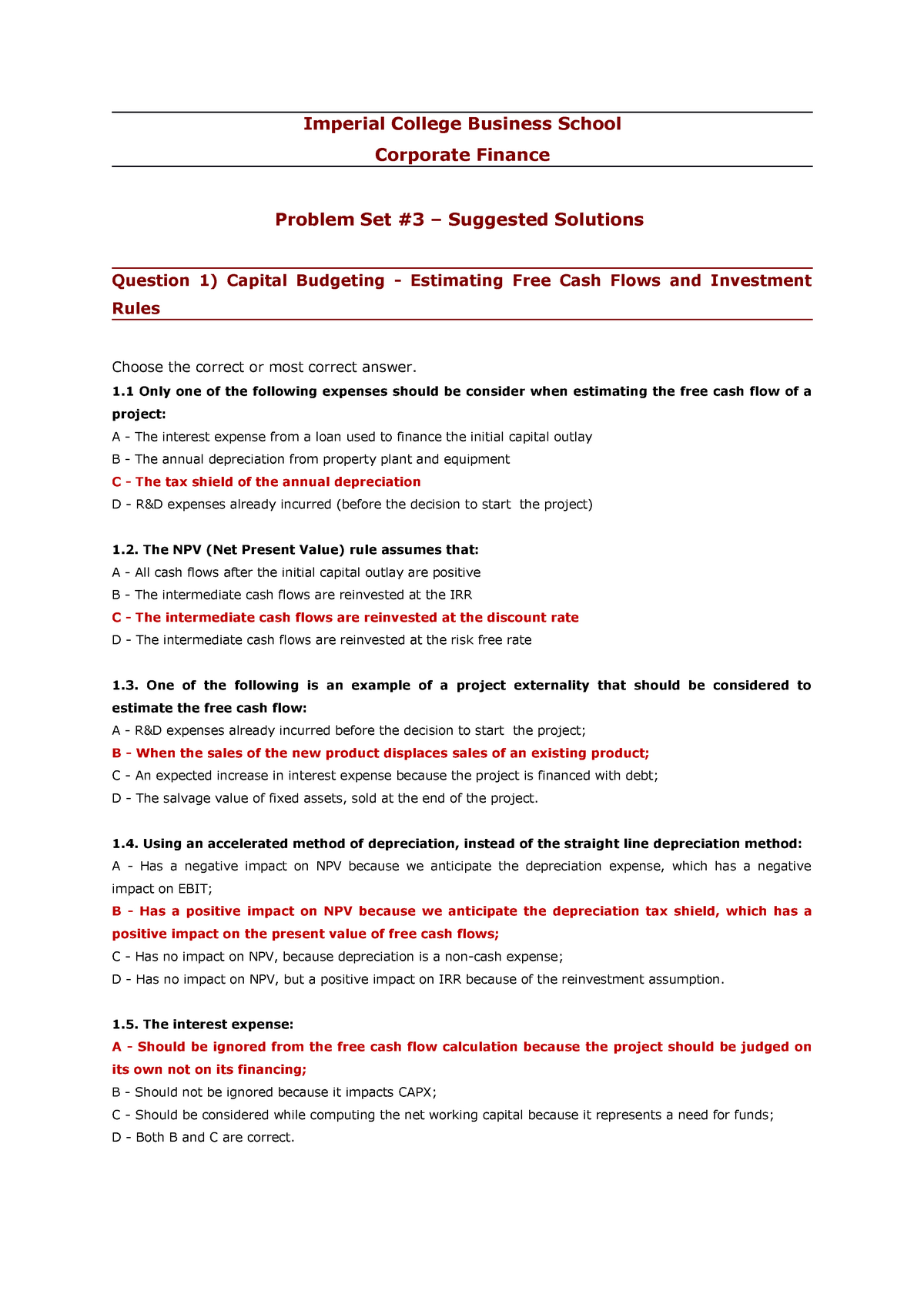 Problem Set 3 Solution (v2) - Imperial College Business School ...