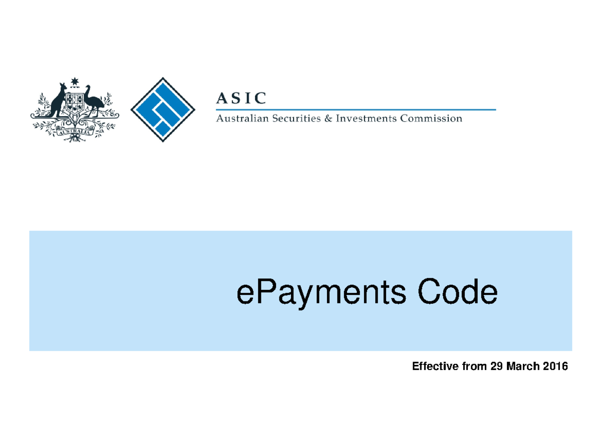 Epayments code published 29 march 2016 1 - Effective fr om 2 9 March ...