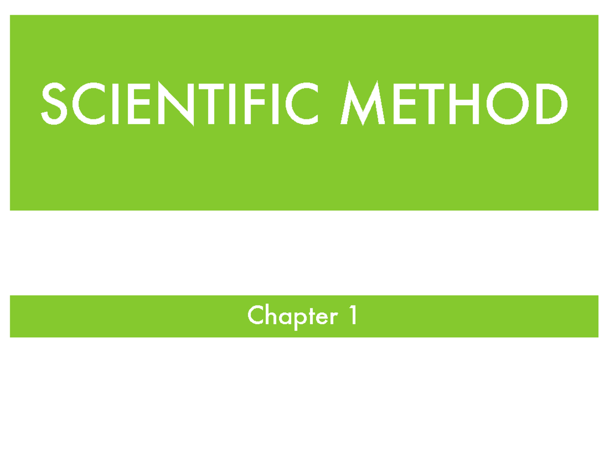 7th grade chap 1 scientific method ppt SCIENTIFIC METHOD Chapter 1