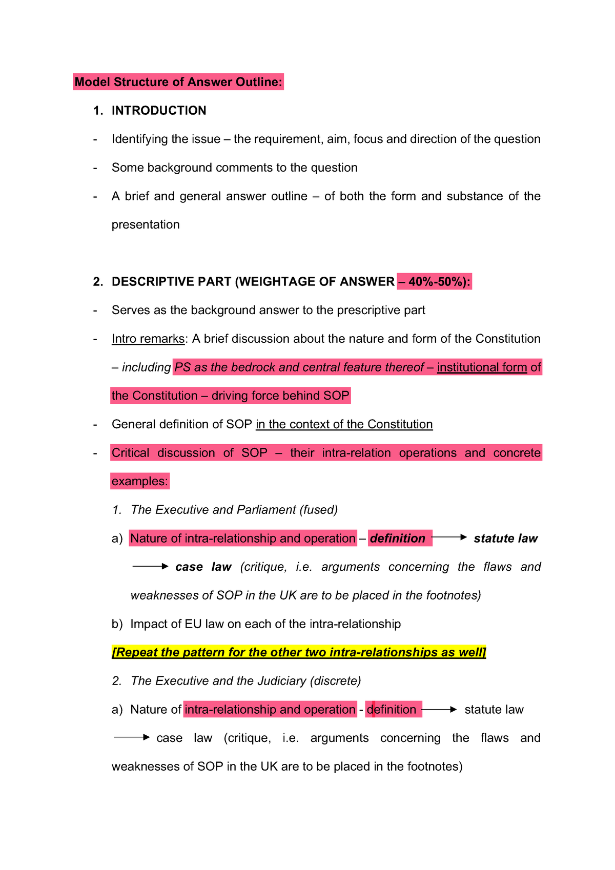 assignment topics for constitutional law