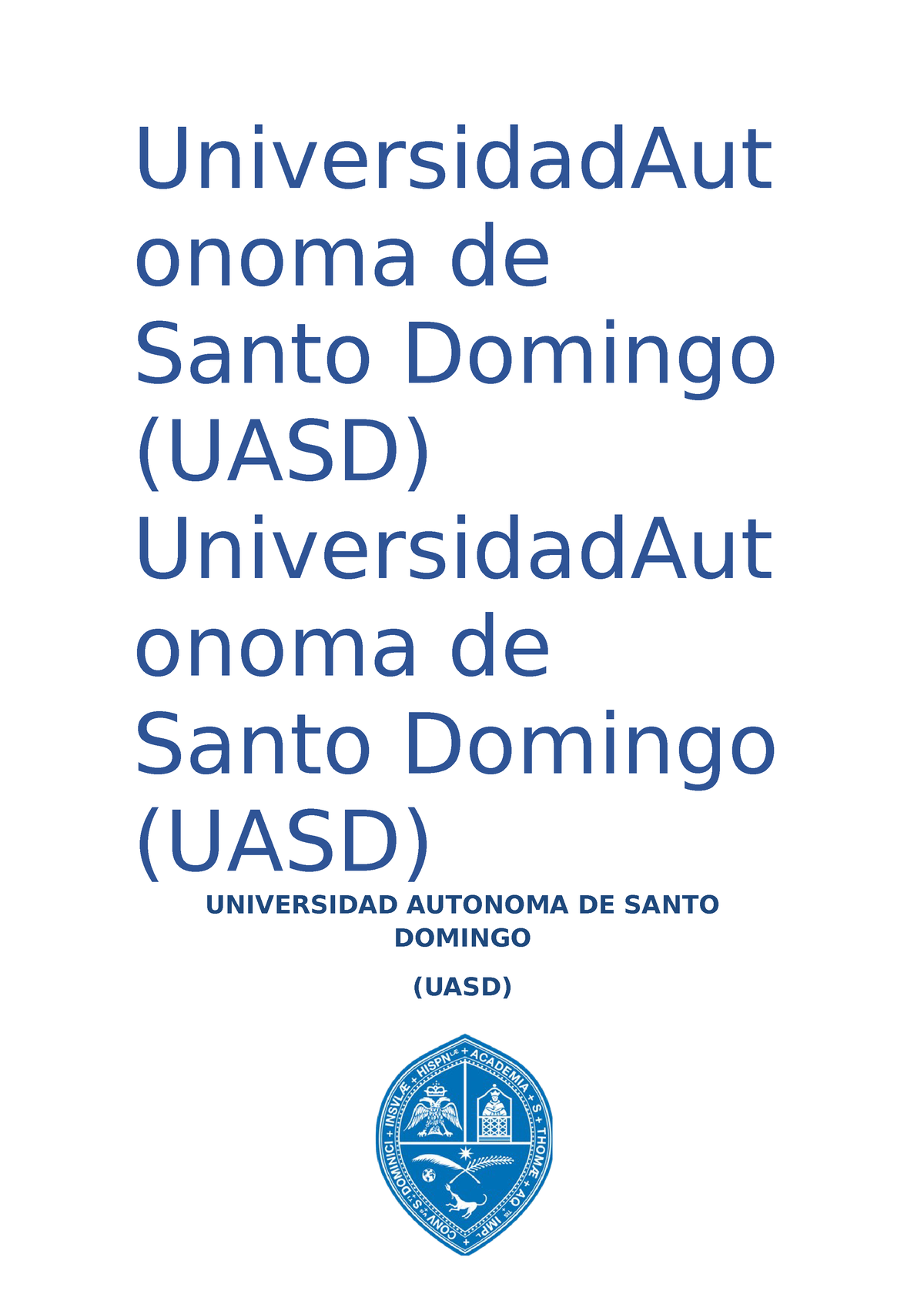 Universidad Autonoma De Santo Domingo - UniversidadAut Onoma De Santo ...