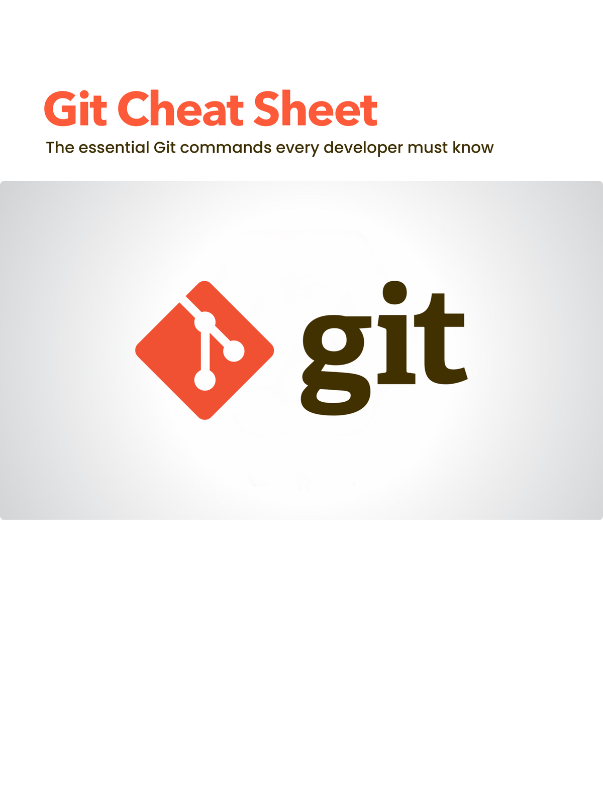 Git Cheat Sheet Git Cheat Sheet The Essential Git Commands Every