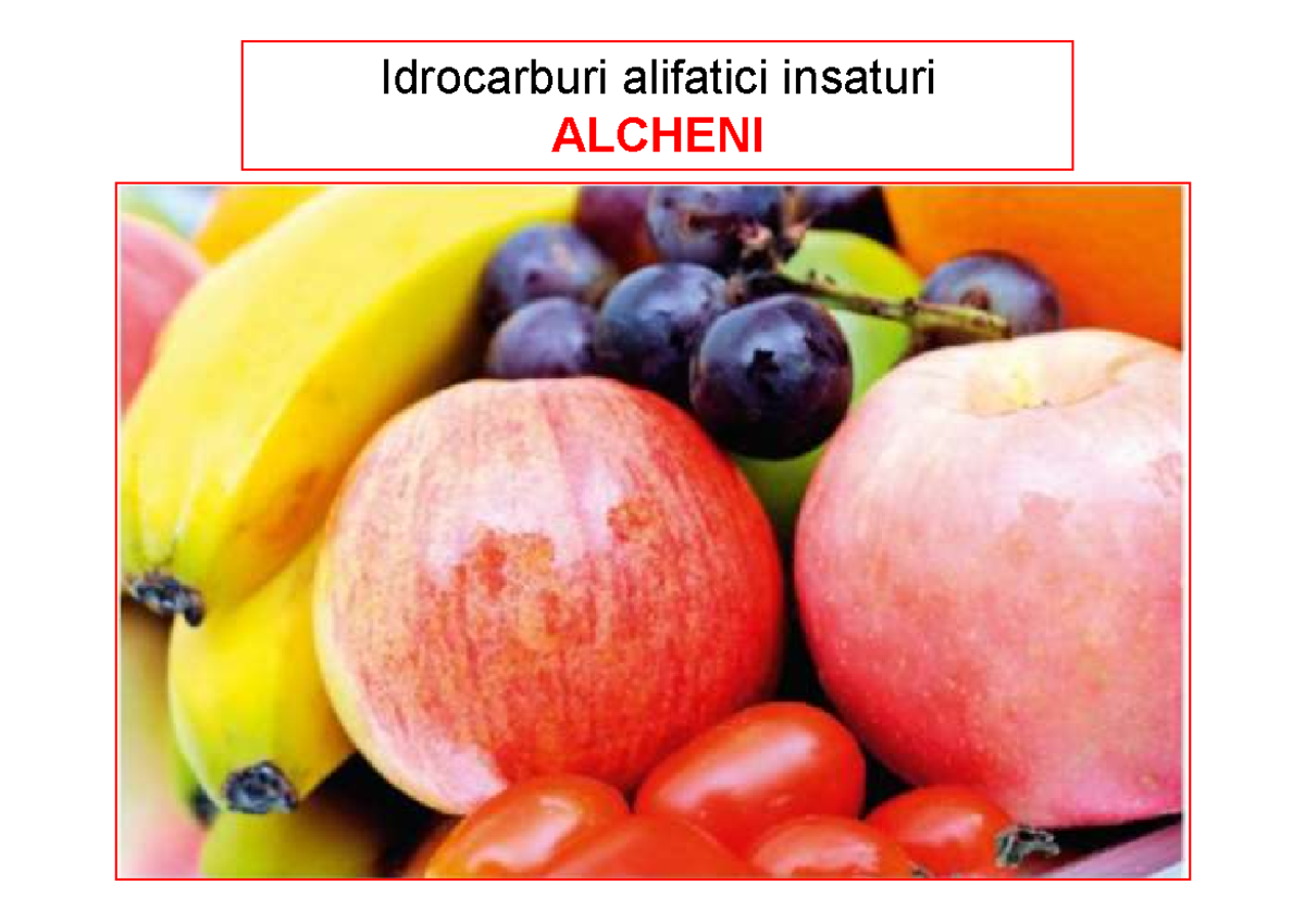 Alcheni E Alchini appunti Idrocarburi alifatici insaturi ALCHENI