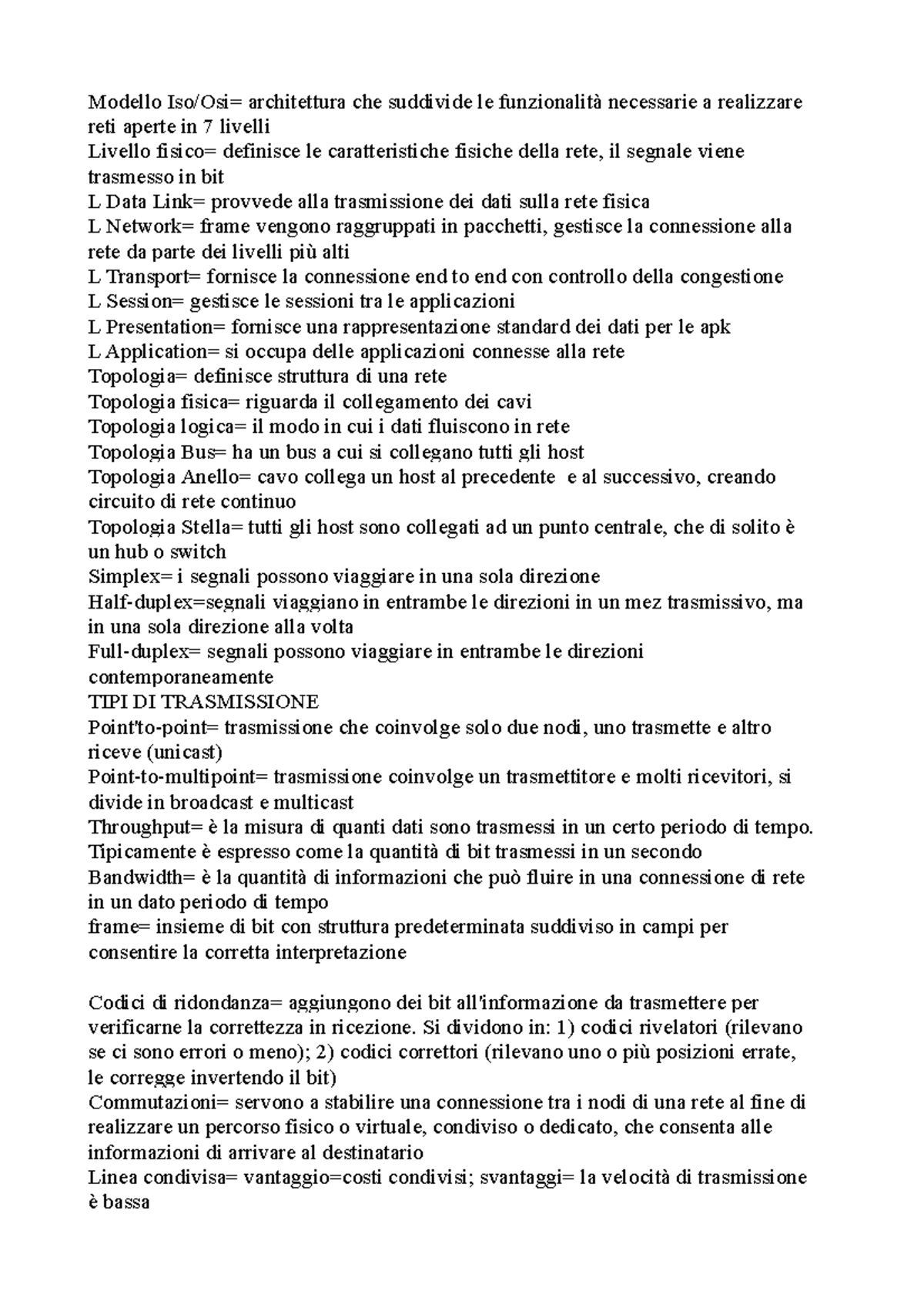 Sistemi Modello Iso Osi - Modello Iso/Osi= architettura che suddivide ...