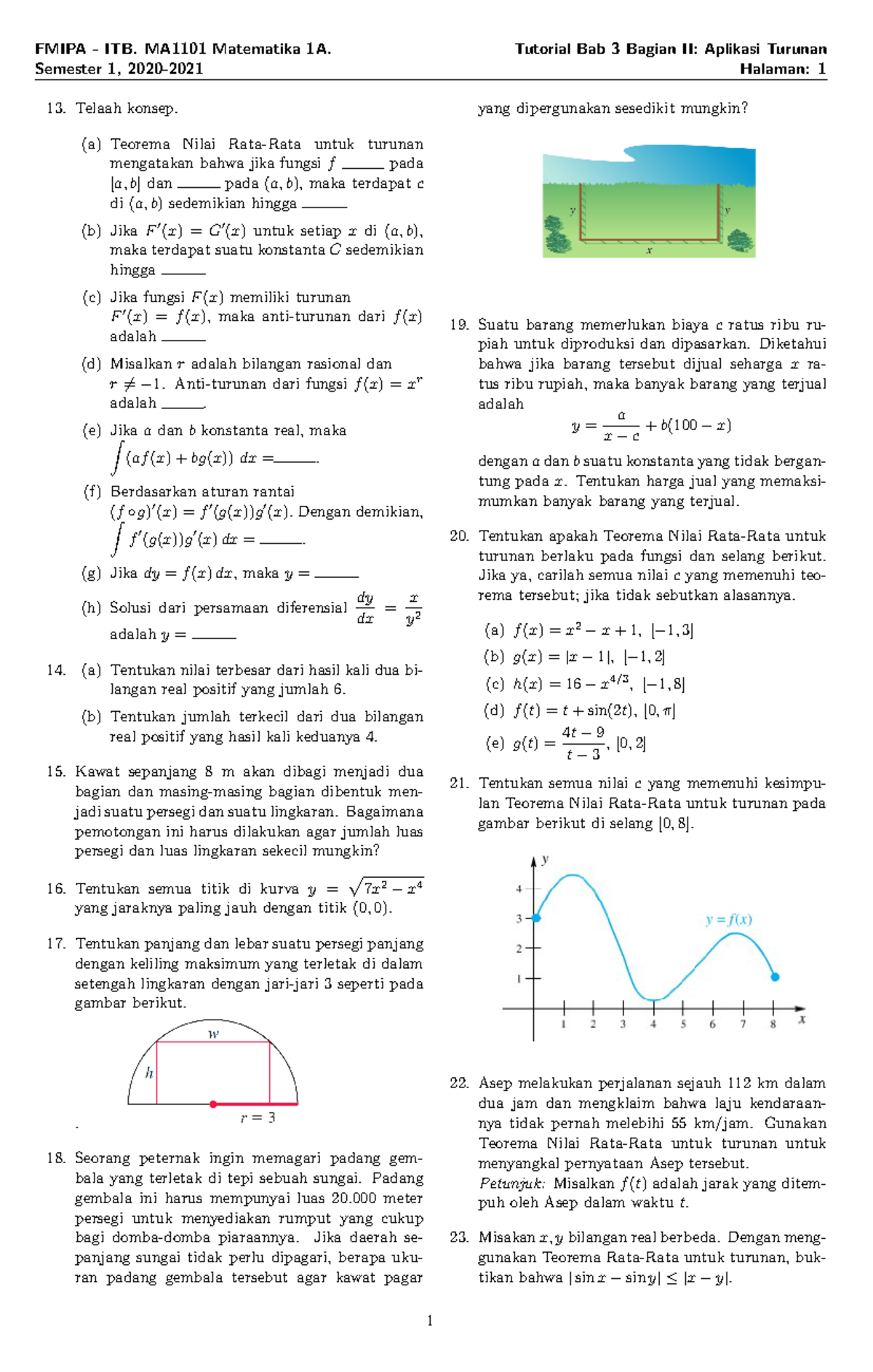 Tutorial Bab 3 MA1101 Bagian II 2020 2021 - FMIPA - ITB. MA1101 ...