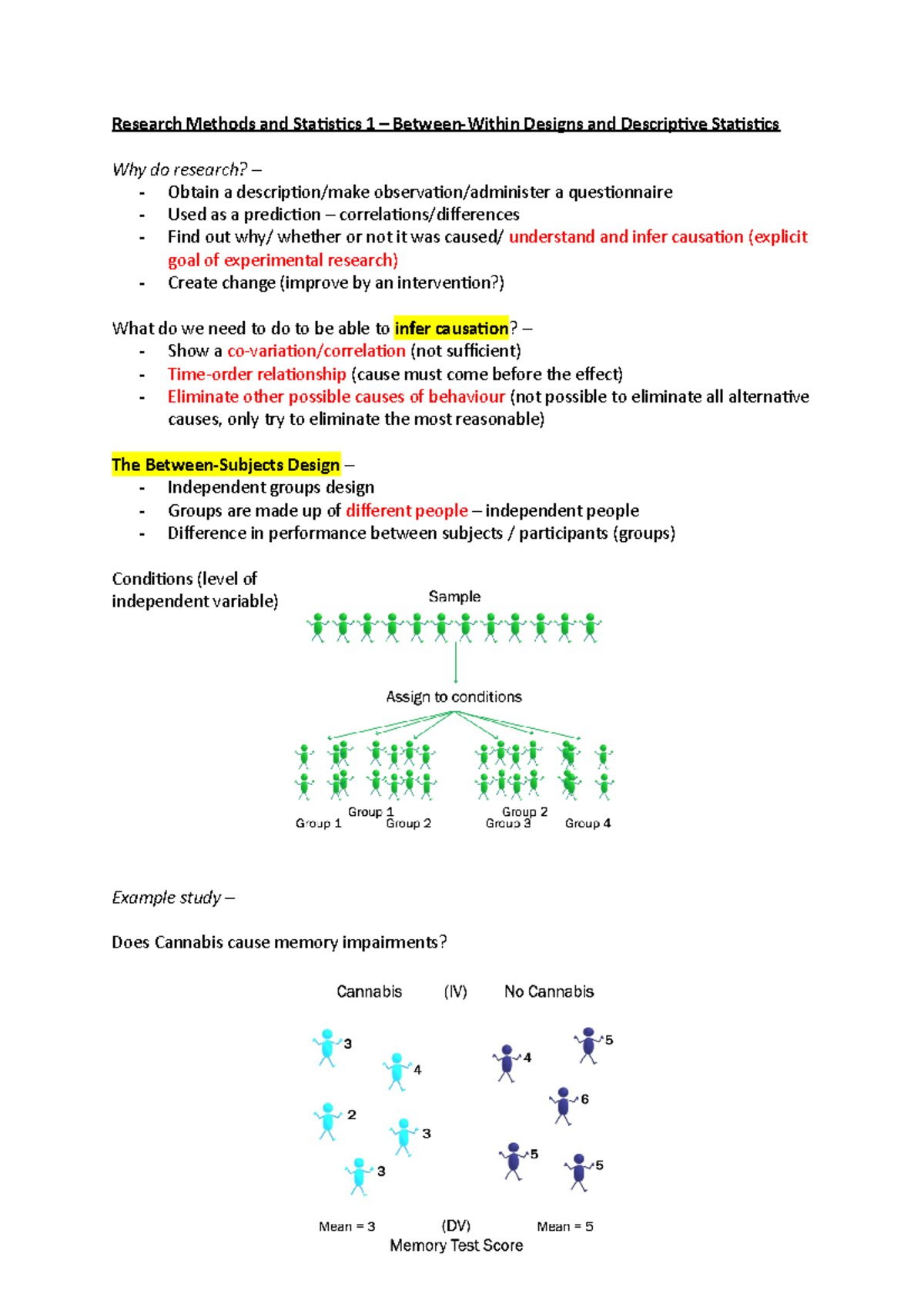Lecture 2 notes - Between-Within Designs and Descriptive Statistics ...