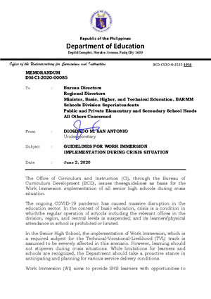 PRE- Immersion 12-Q3- SLM4 Module Week 1 And 4 - Pre- Work Immersion ...