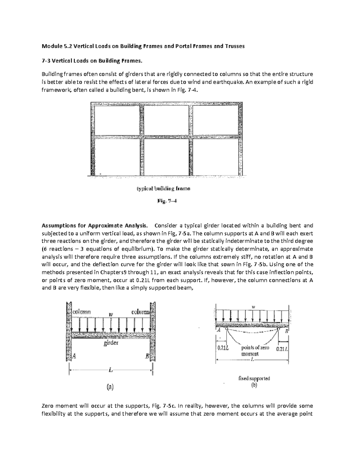 Module+5 Lecture notes Module 5 Vertical Loads on Building Frames
