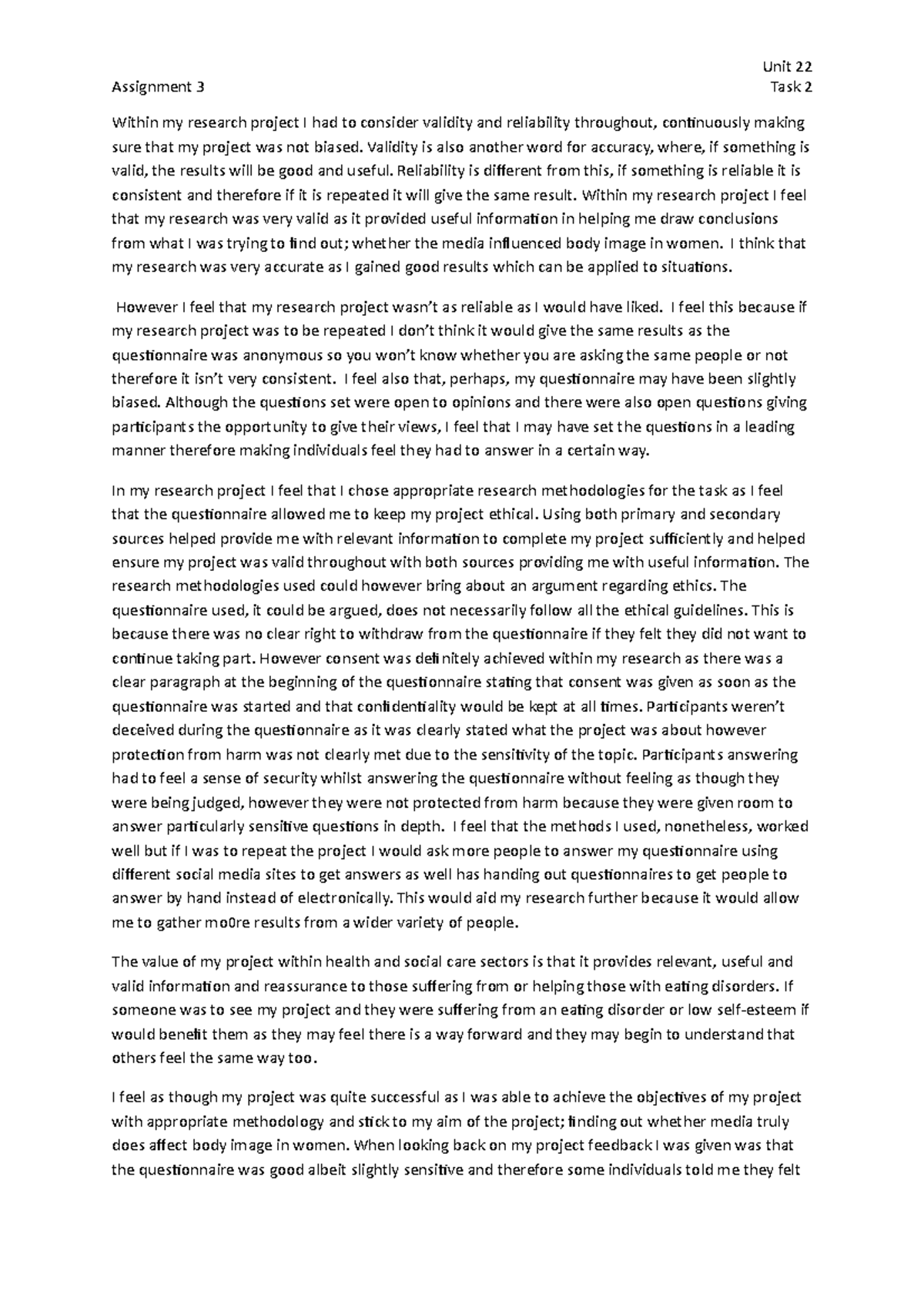 TASK 2 LAST Assignment Final Report - Copy - Unit 22 Assignment 3 Task ...