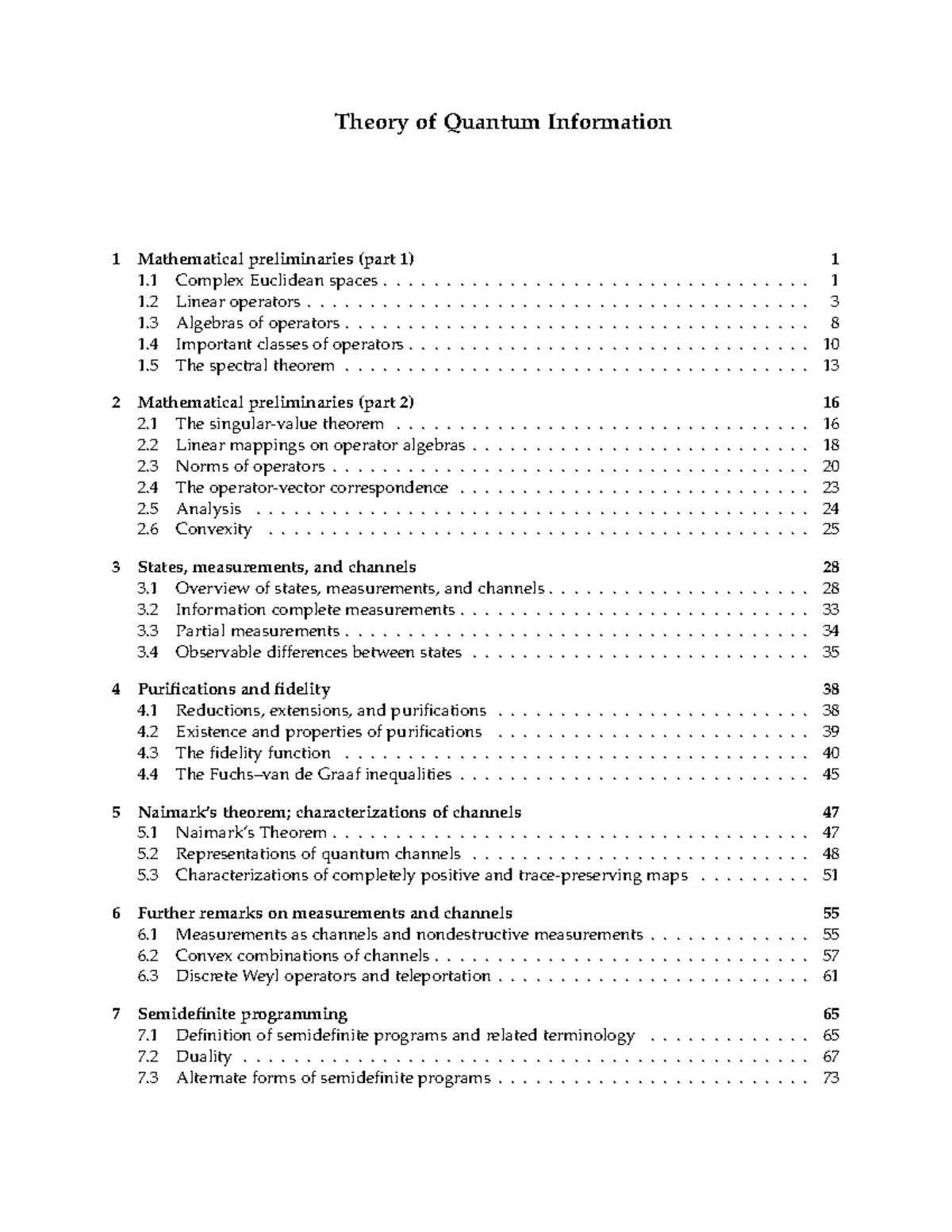 Lectures 1-22 Quantum Mechanics II - CS 820 Theory Of Quantum ...