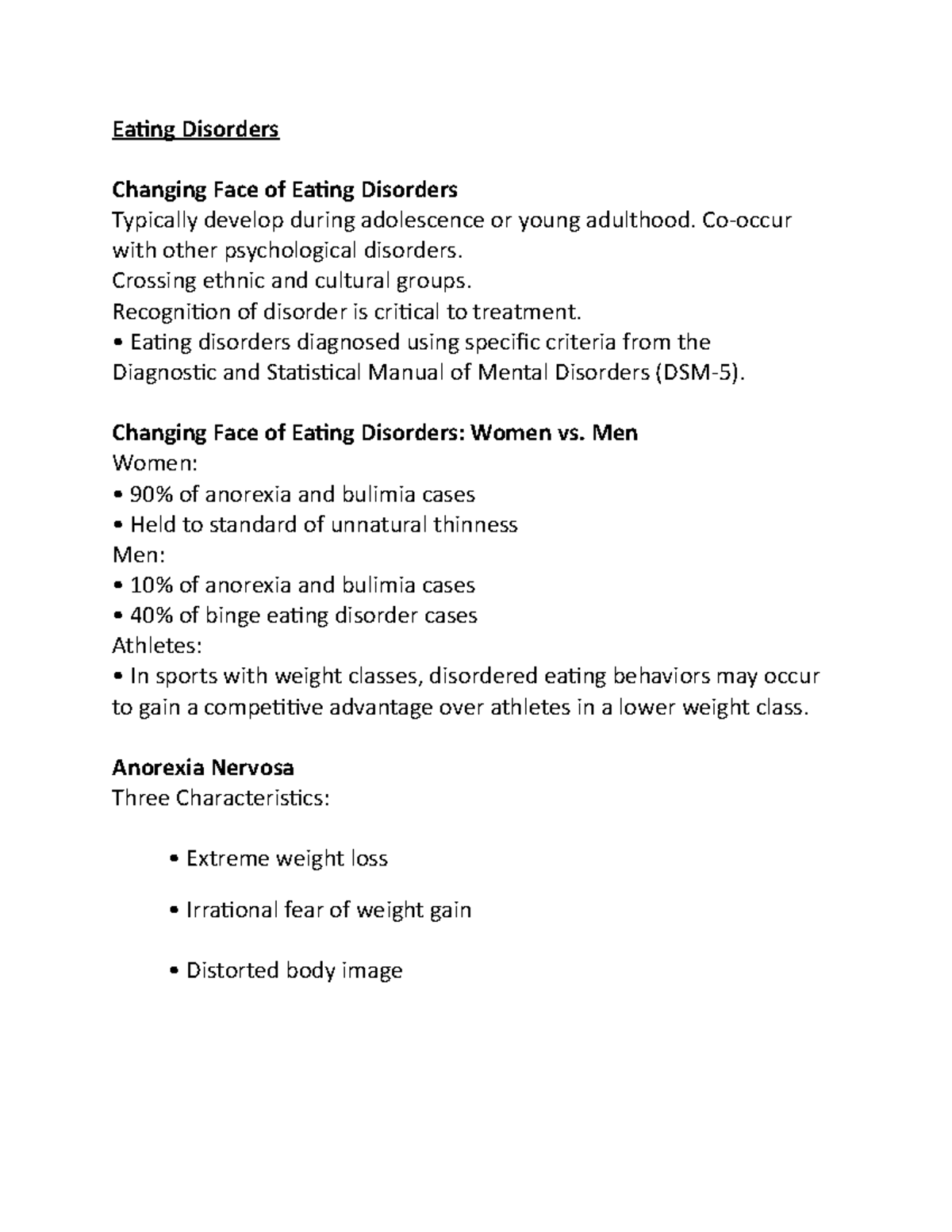 Nutrition 132 (55) - Eating Disorders Changing Face of Eating Disorders ...