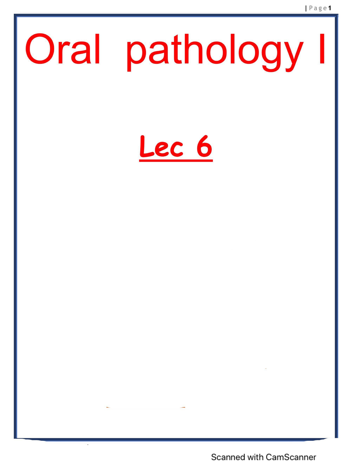 Oral lec 6(Osteomyelitis Oral Pathology Studocu