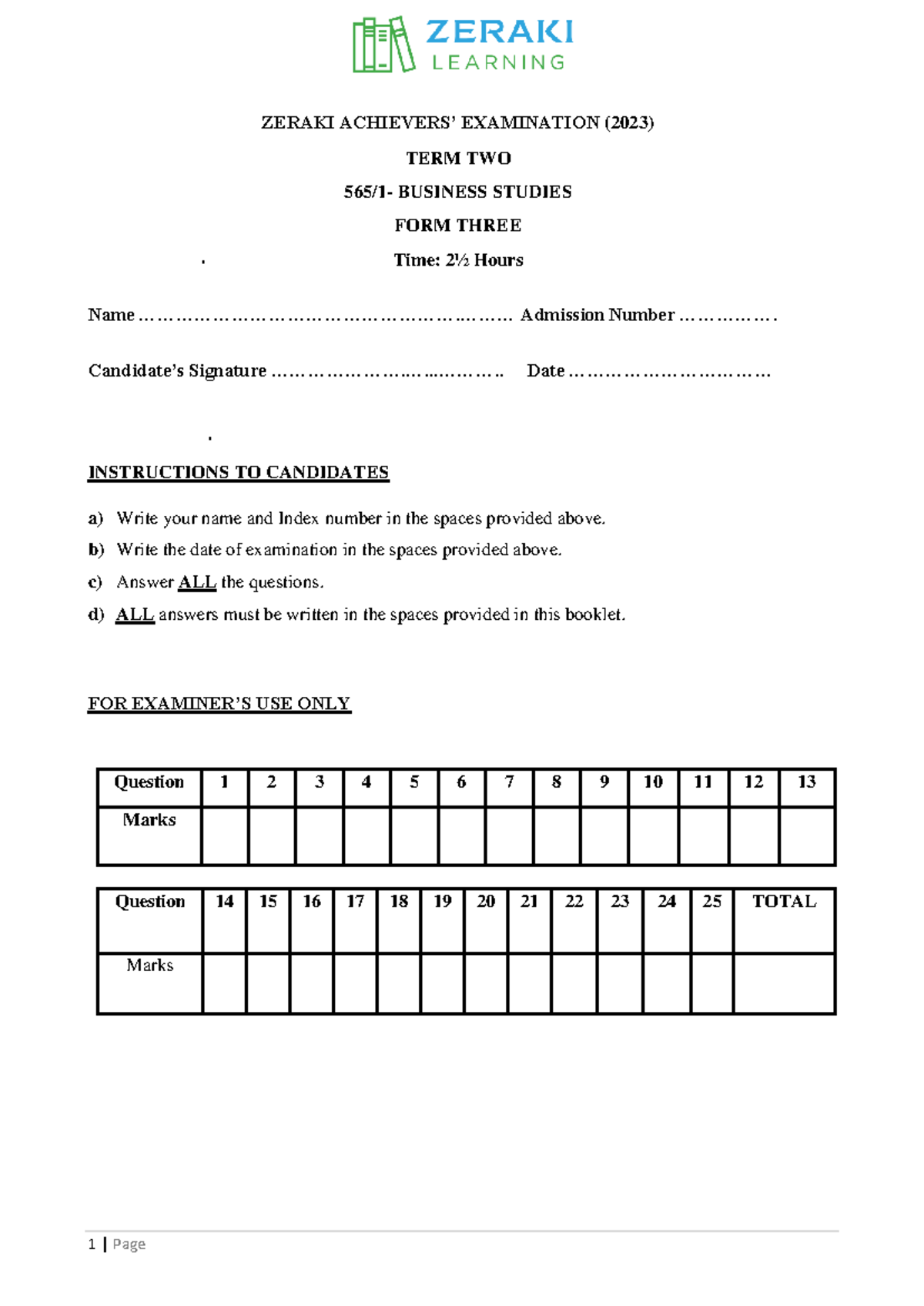 zeraki assignments 2023 term 2