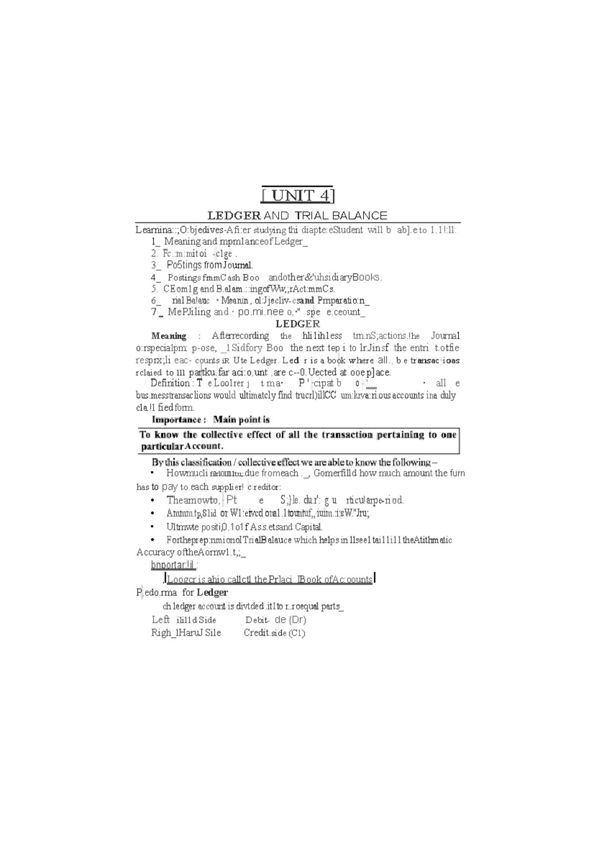 11 accountancy notes ch04 preparation of ledger trial balance and bank ...