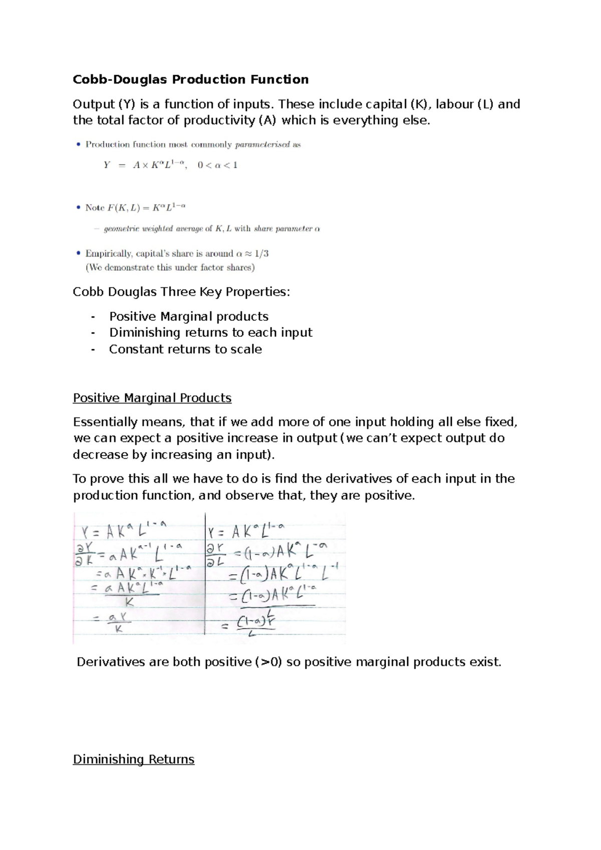 Cobb Douglas Production Function - Cobb-Douglas Production Function ...