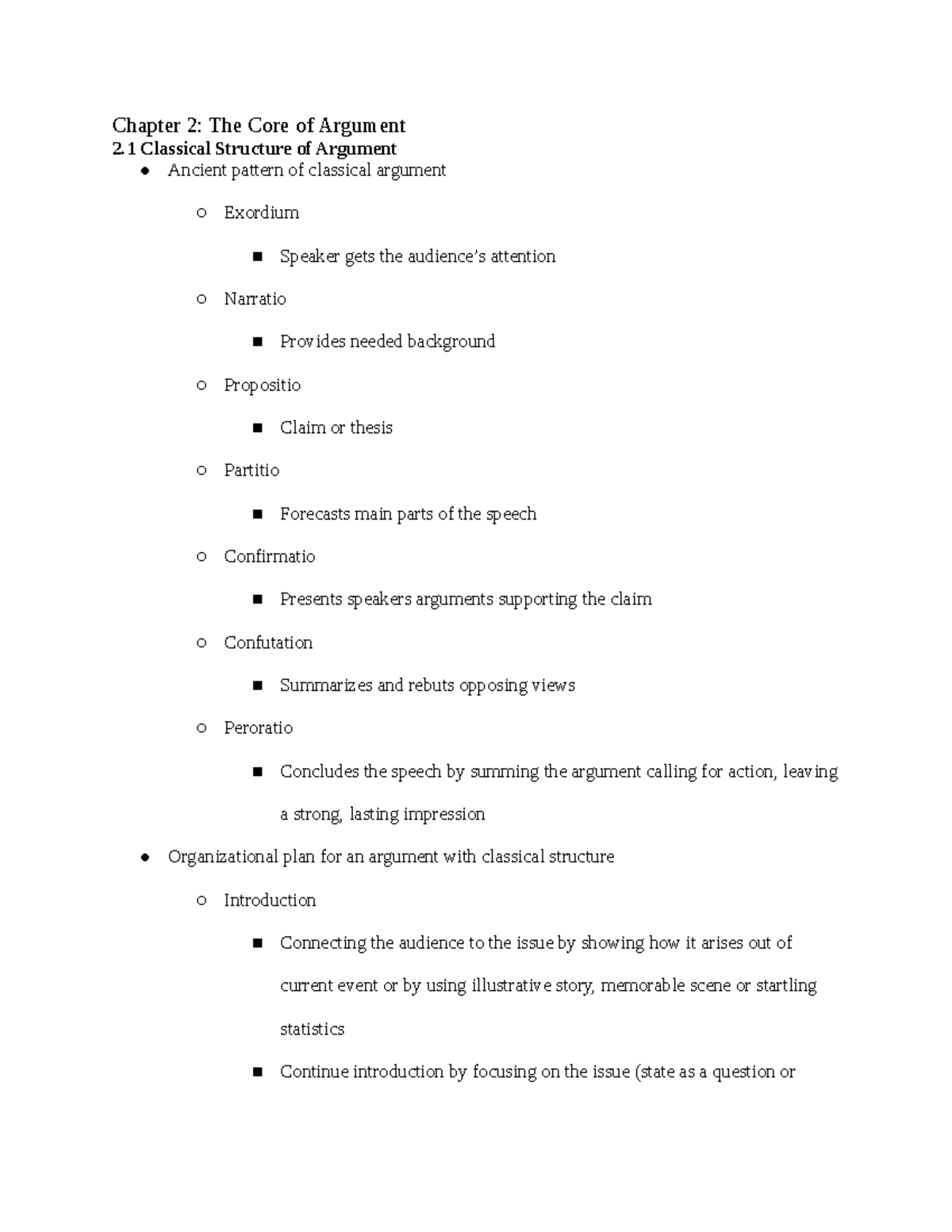 Chapter 2 Summary - The Core of an Argument: A Claim with Reasons ...