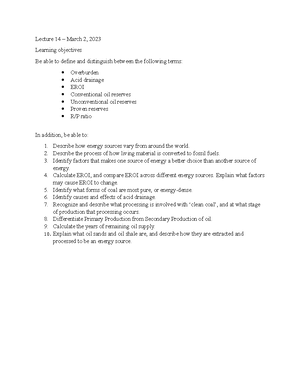 Bio+2485+-+Lecture+17+Objectives - Lecture 17 – March 14, 2023 Be able ...