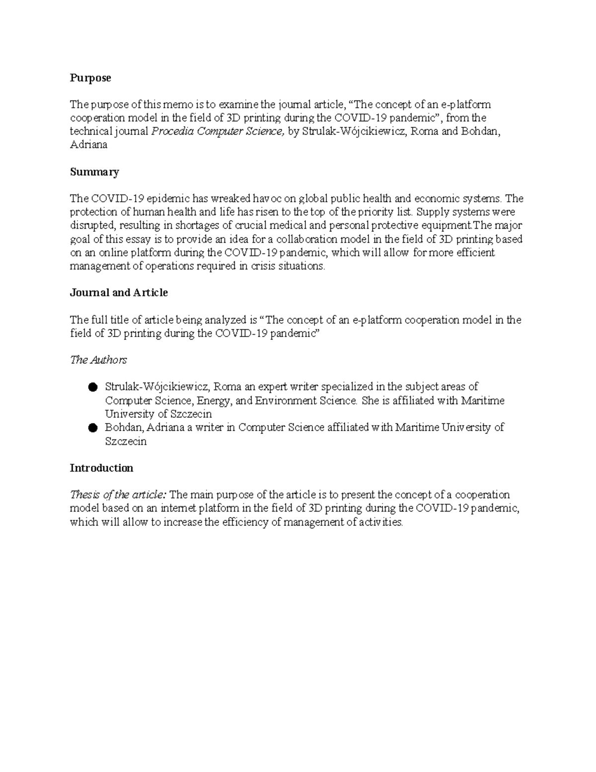 sample-journal-analysis-purpose-the-purpose-of-this-memo-is-to