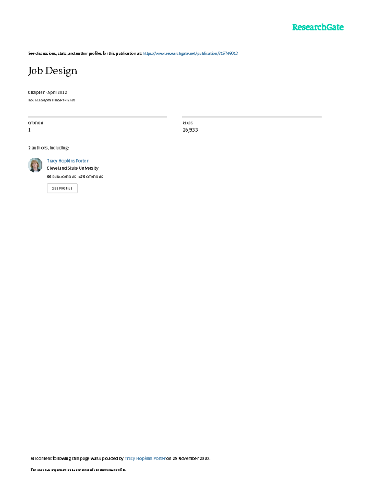 Job-design - job design - See discussions, stats, and author profiles ...