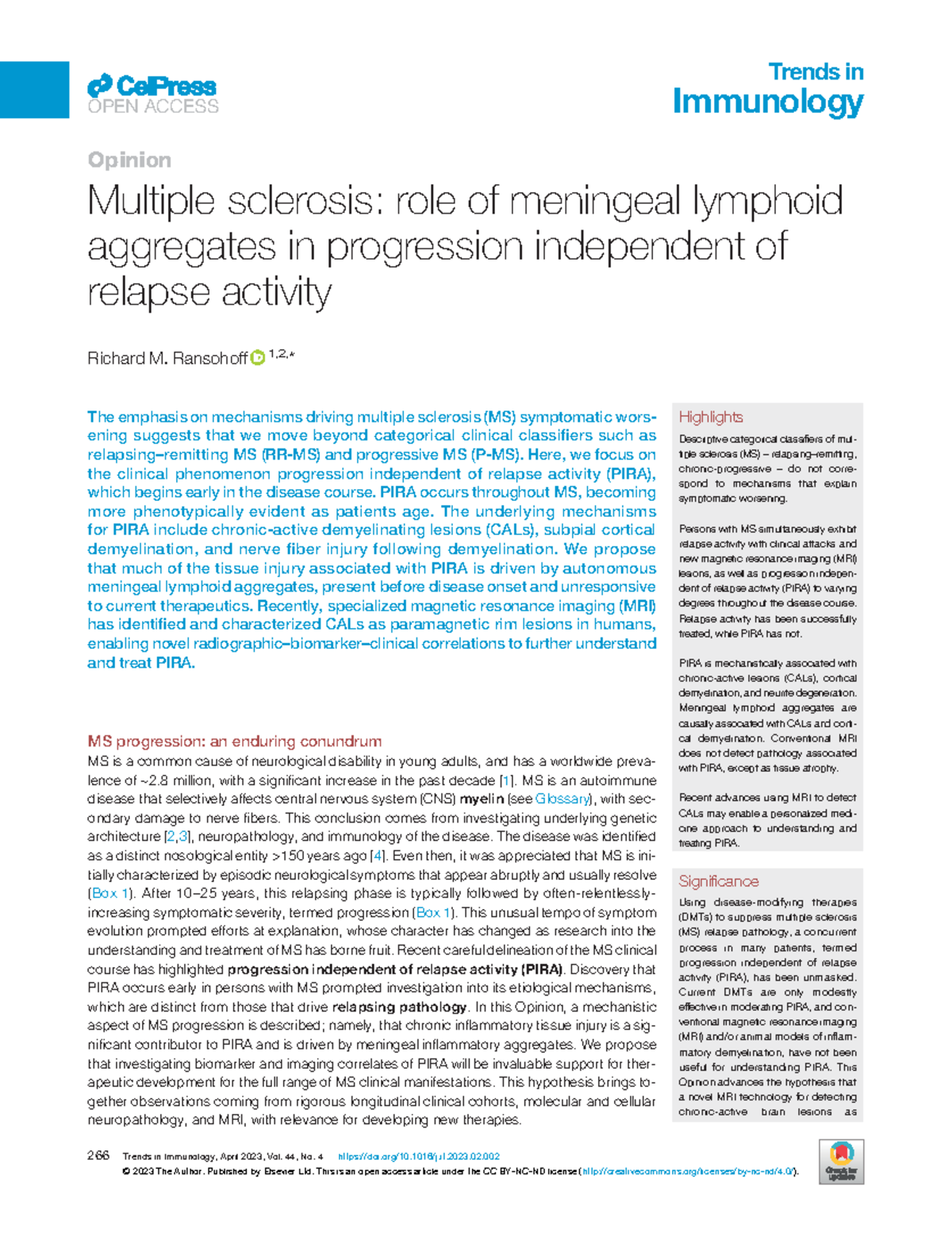 Multiple sclerosis: role of meningeal lymphoid aggregates in ...
