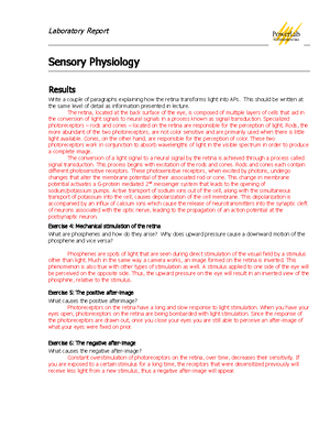 Diving Response Report - Human Diving Response Report Experiment I