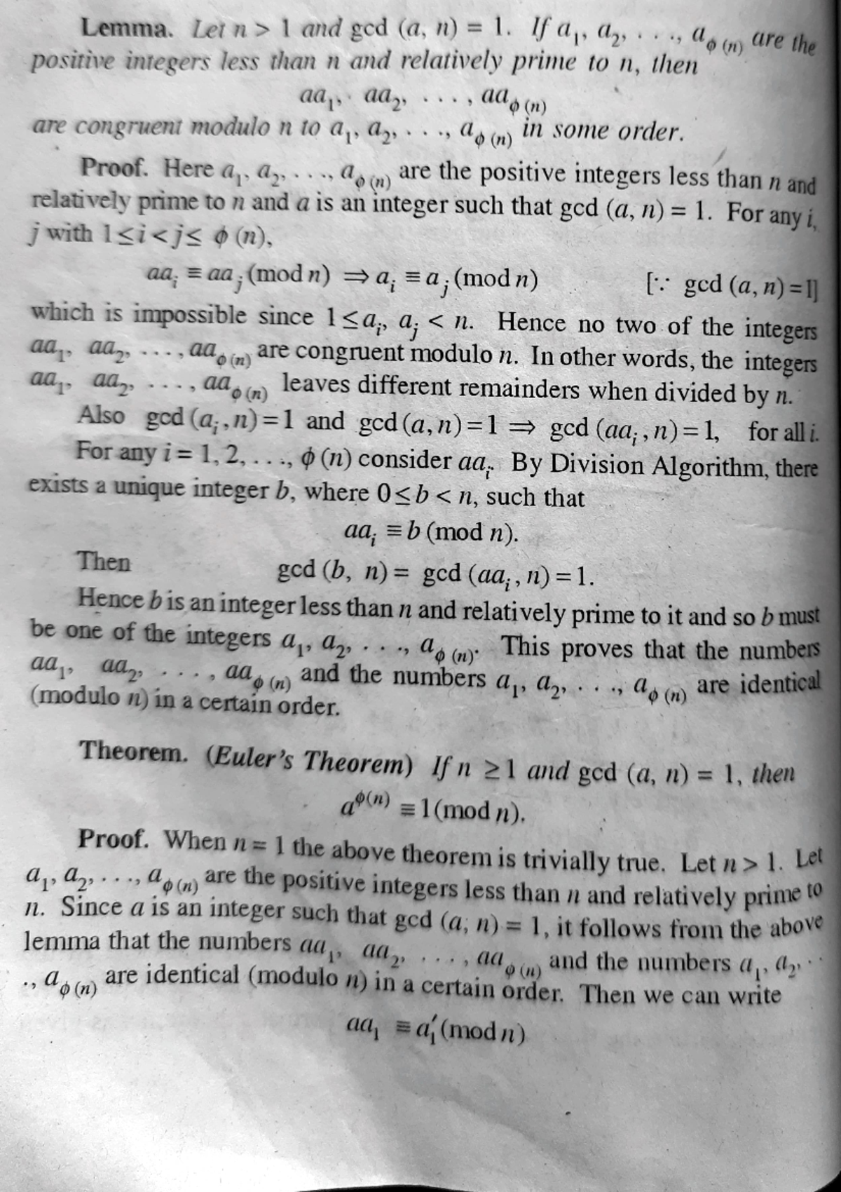 Euler's theorem - Its implementation in the application of positive ...