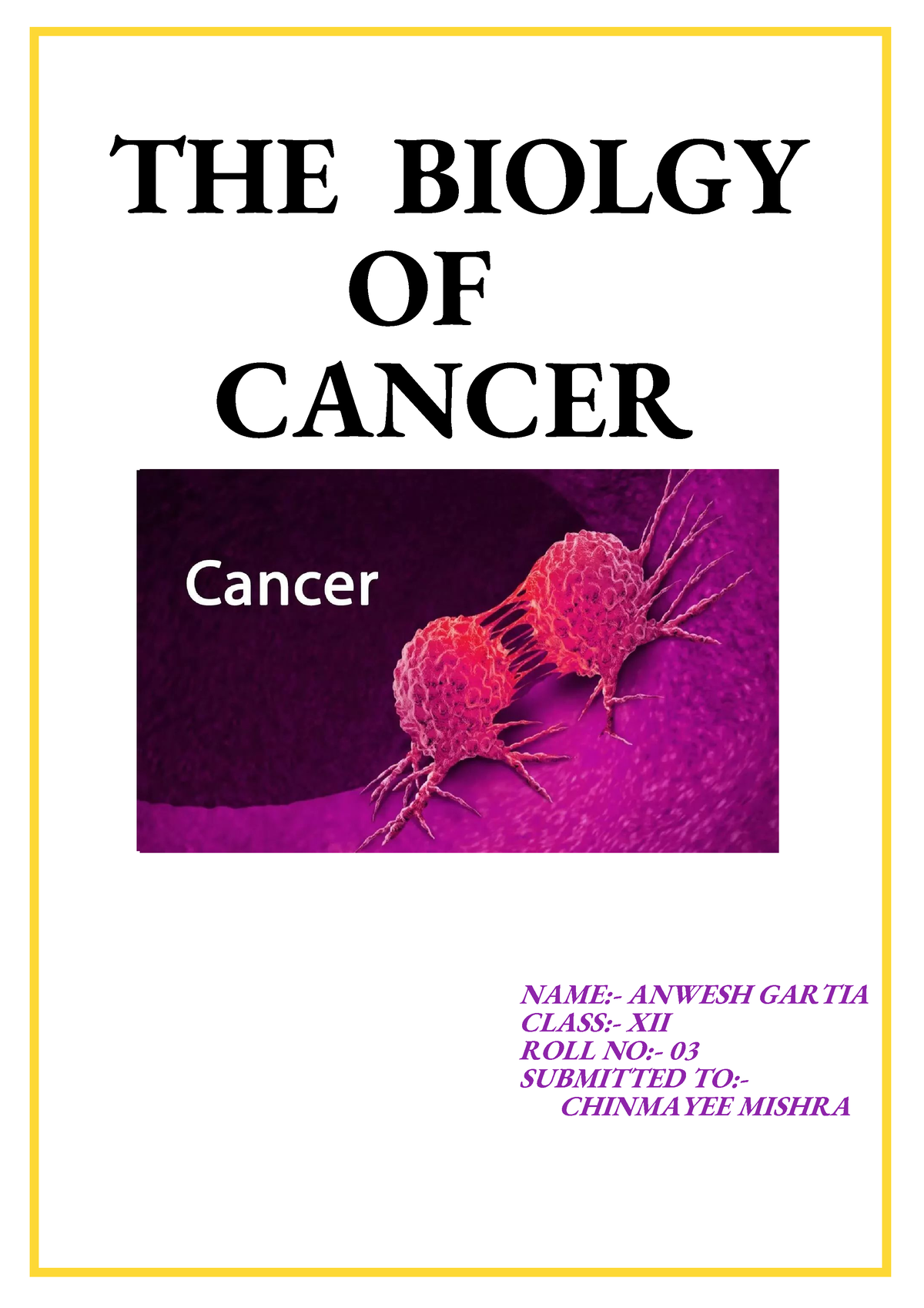 case study on cancer class 12