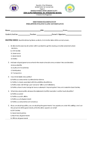 Assessment reviewer midterm - Planning a Test and Construction of Table ...