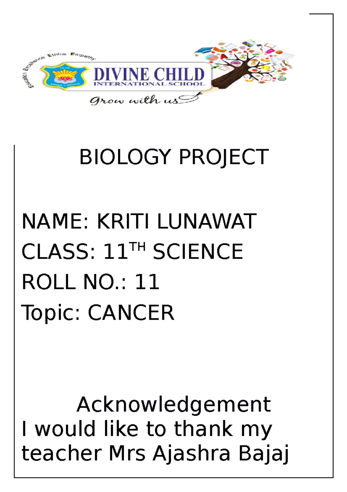 biology-project-topic-cancer-biology-project-name-kriti-lunawat