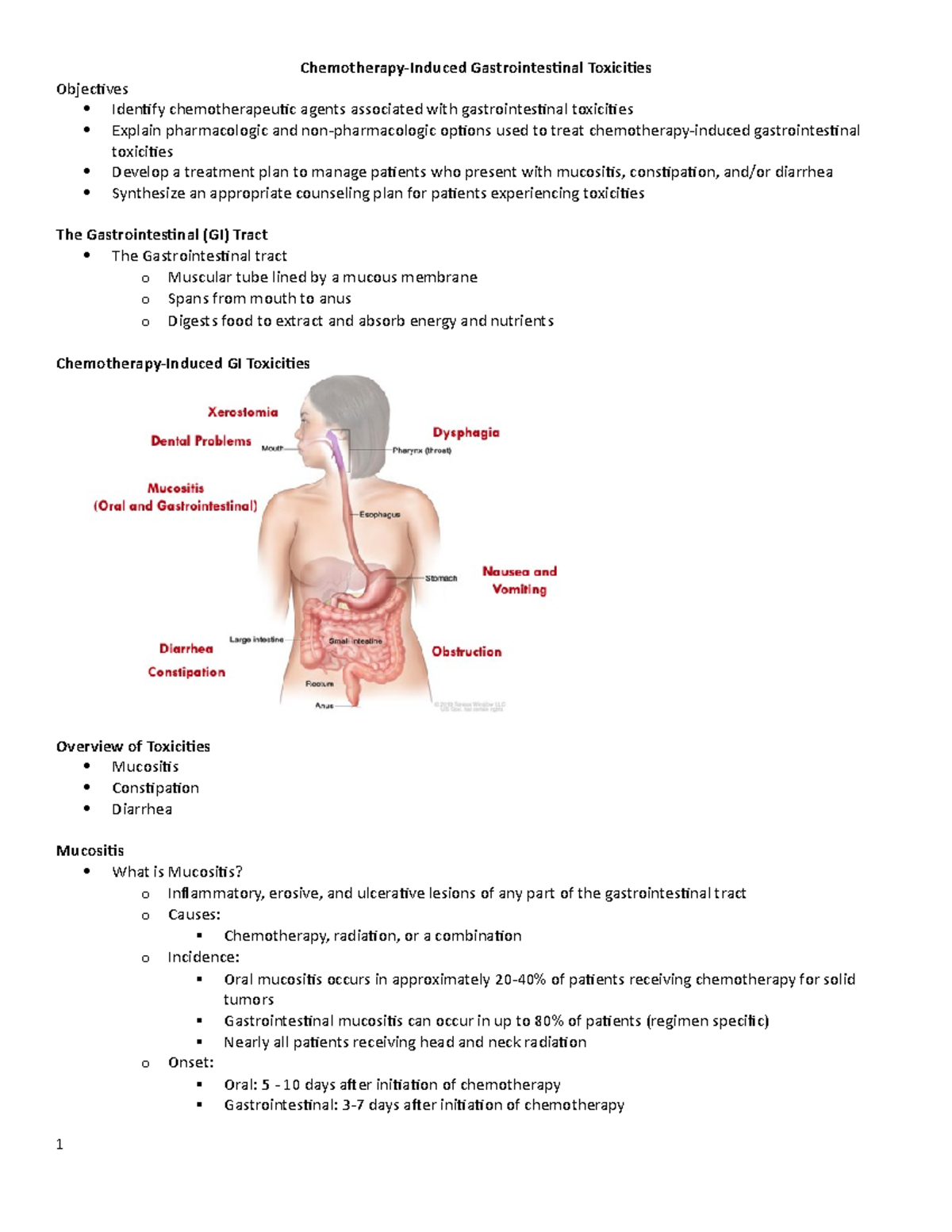 11-13 Chemotherapy-Induced GI Toxicities - Chemotherapy-Induced ...