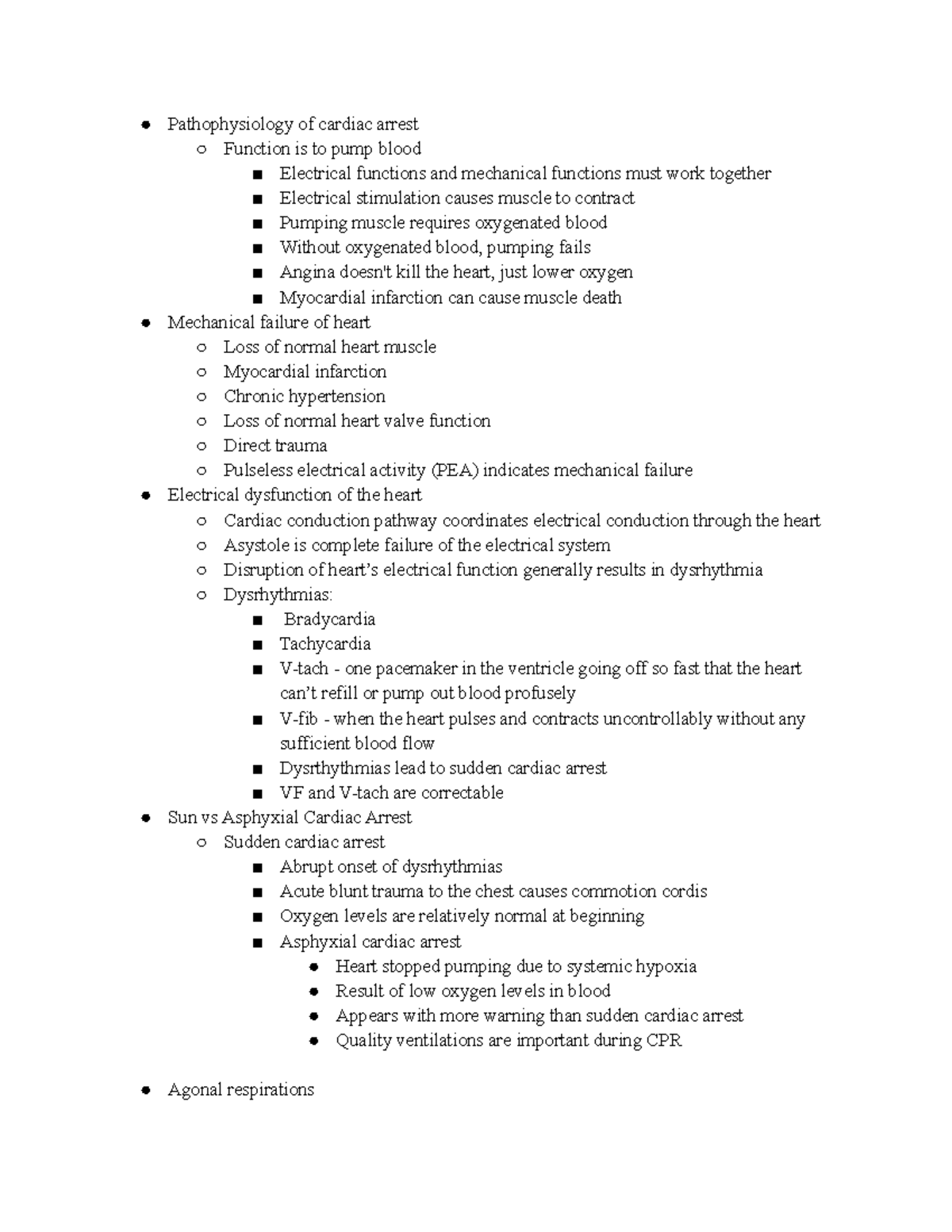 Chapter 21 - Resuscitation - Pathophysiology of cardiac arrest Function ...