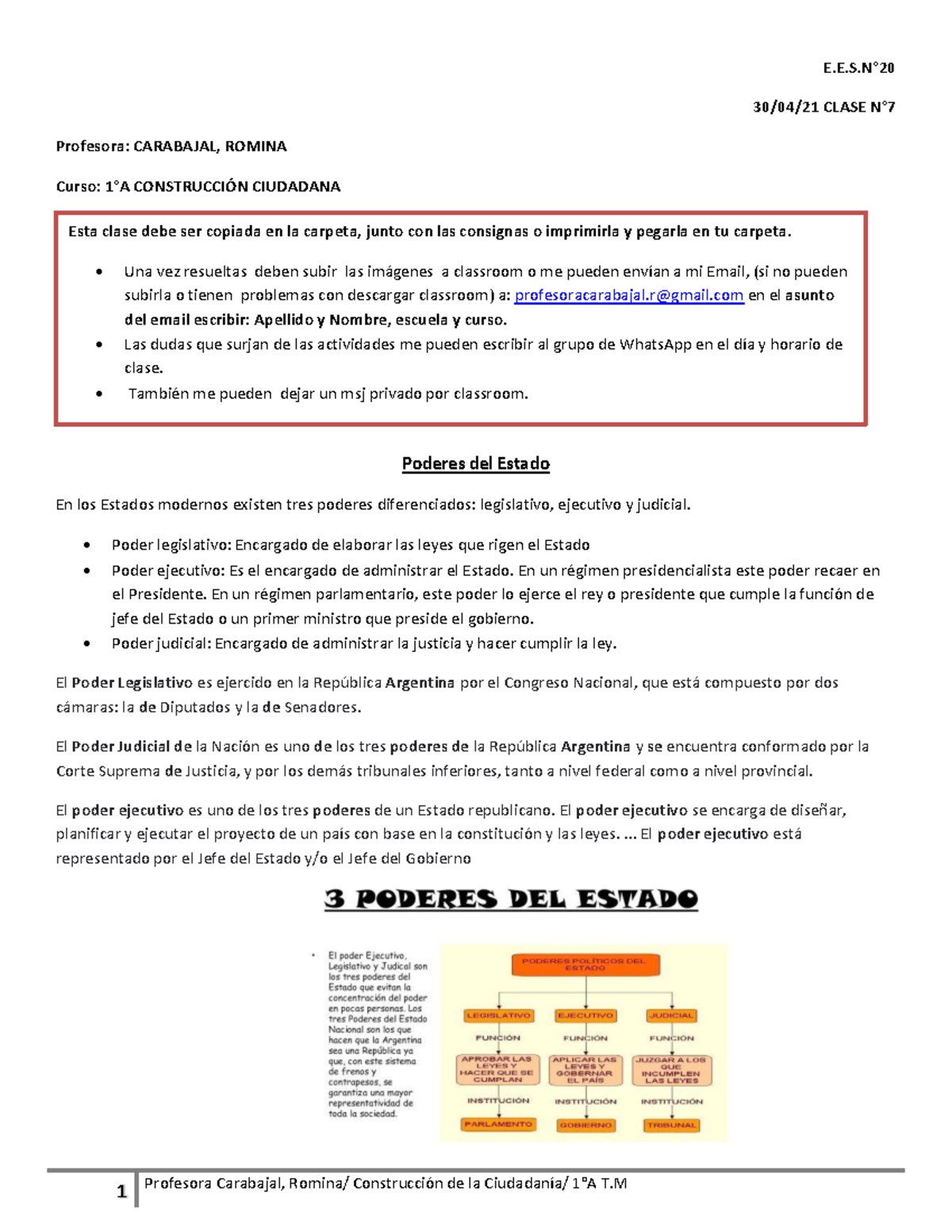 Tp N°5 -SEC20 -Poderes Del Estado-Construccion De La Ciudadania - 1 ...