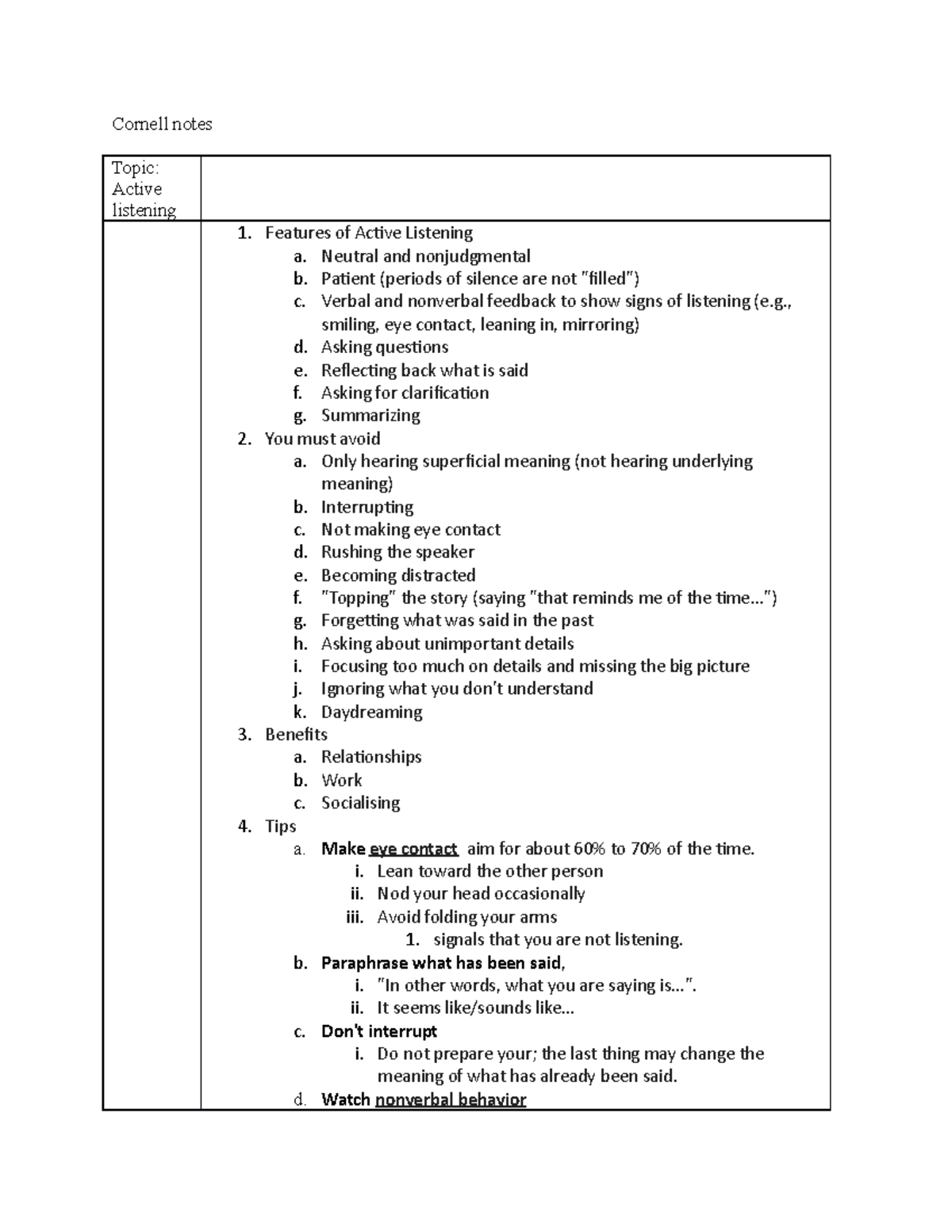 active-listening-assignment-cornell-notes-topic-active-listening-1