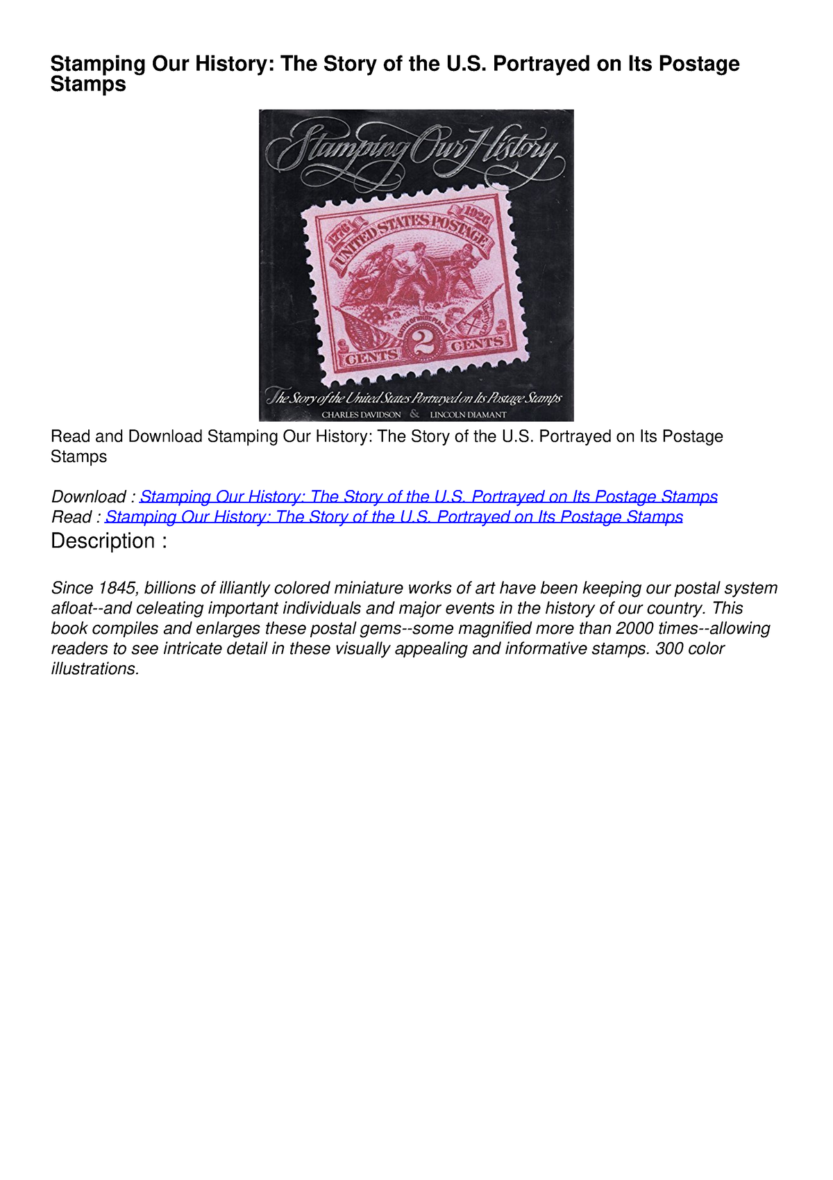 DOWNLOAD/PDF Stamping Our History: The Story Of The U.S. Portrayed On ...