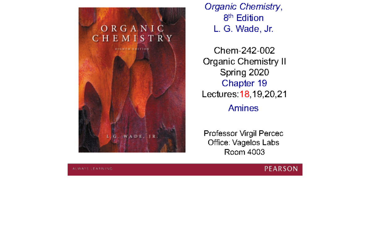 Chapter 19 - Practice problems and course slides w/ notes - Chem-242 ...