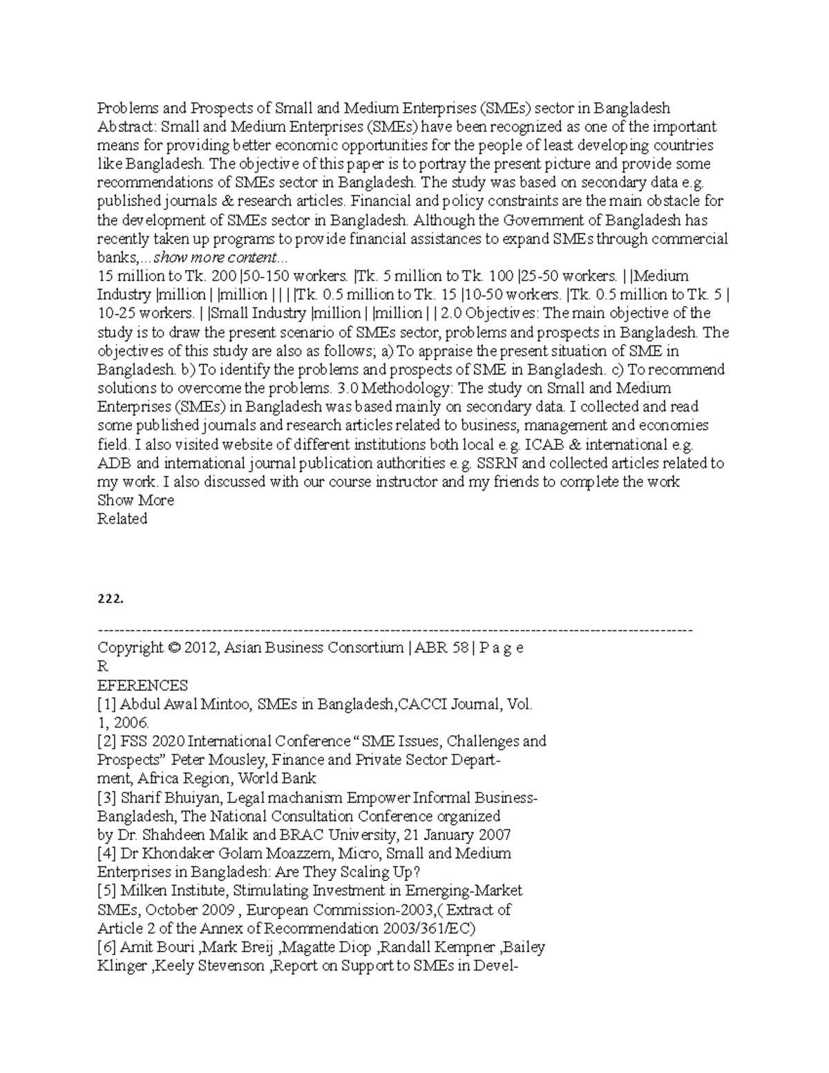 Doc1 - Assignment - Problems and Prospects of Small and Medium ...