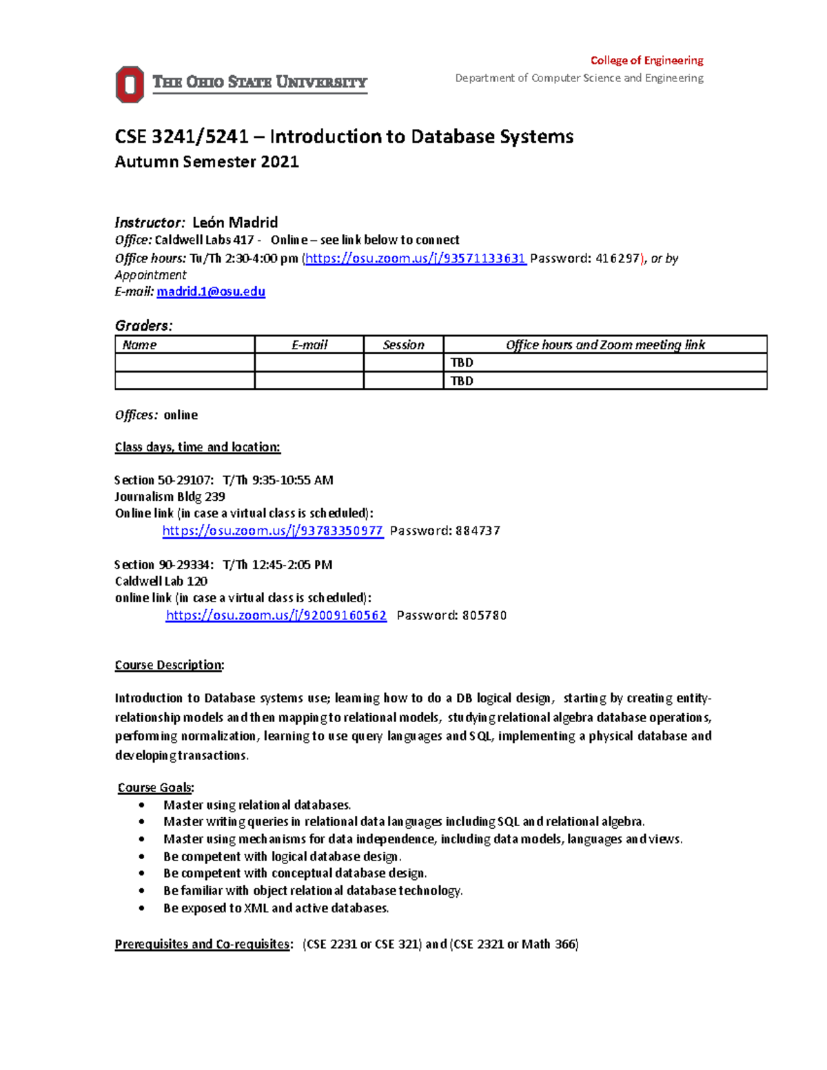 Cse 3241 Syllabus For Last Year - Department Of Computer Science And ...