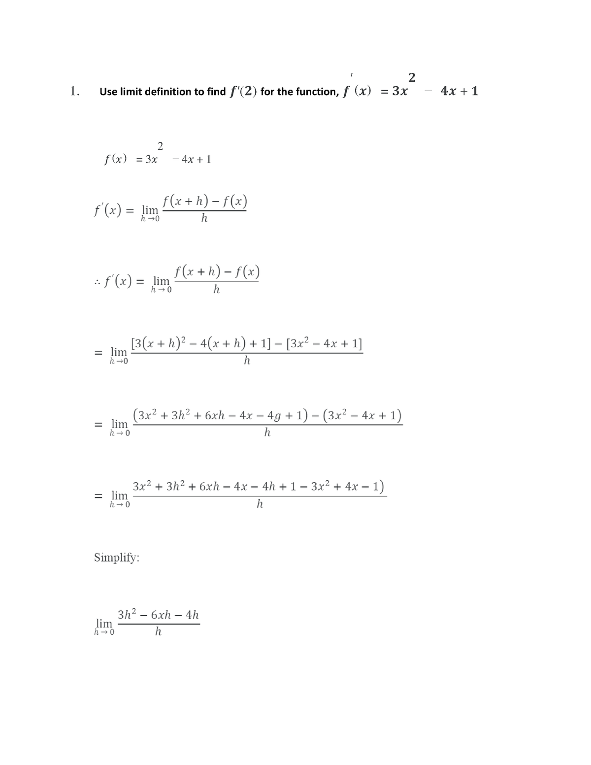 math-1211-written-assignment-unit-3-use-limit-definition-to-find